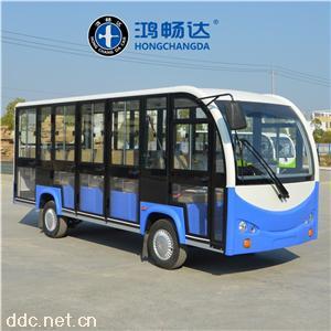  封闭电动旅游观光车鸿畅达品牌